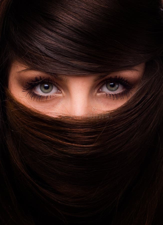 Face of woman and hair