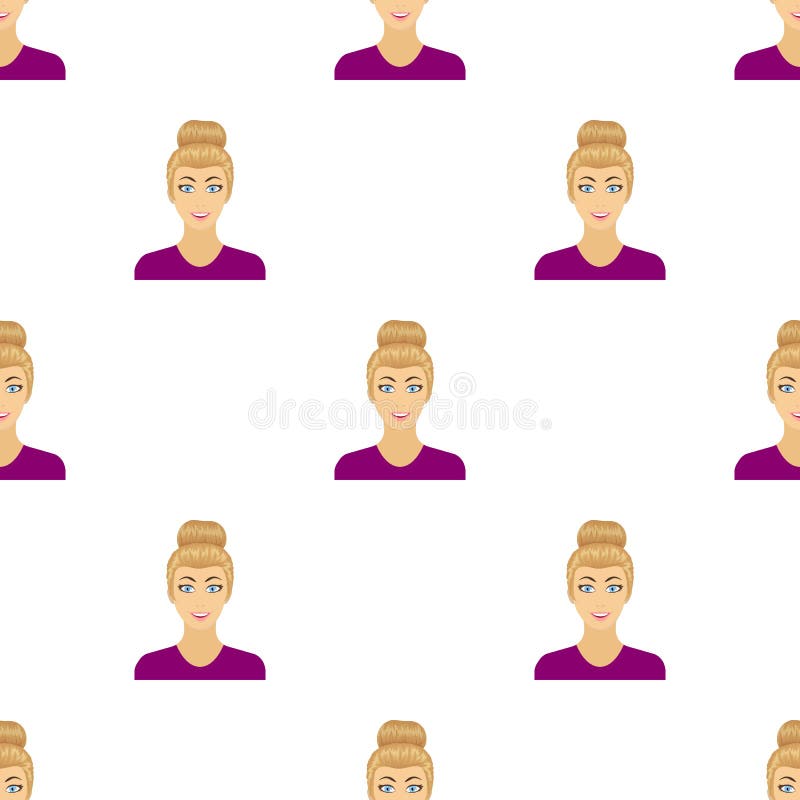 The face of a woman with a hairdo. vector illustration The face of a woman with a hairdo. vector illustration