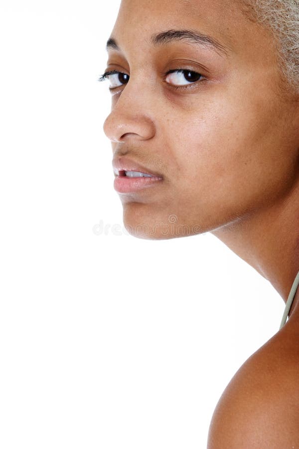 Face of young African American woman