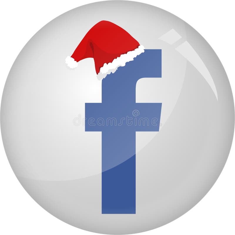Facebook Christmas Logo Stock Illustration Illustration Of