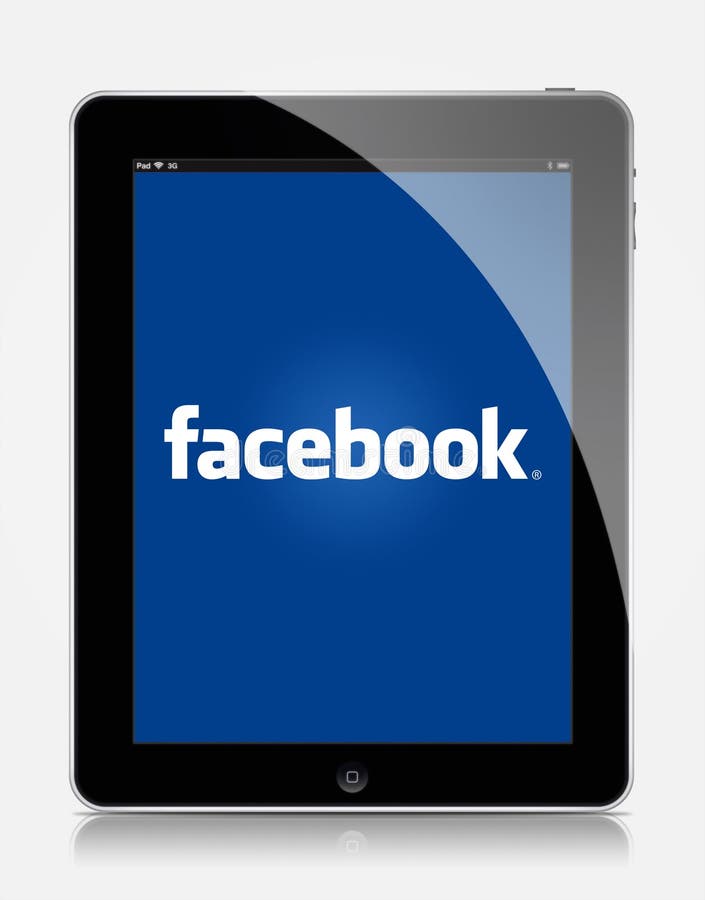 Facebook di Ipad immagini stock Facebook di Ipad immagini stock