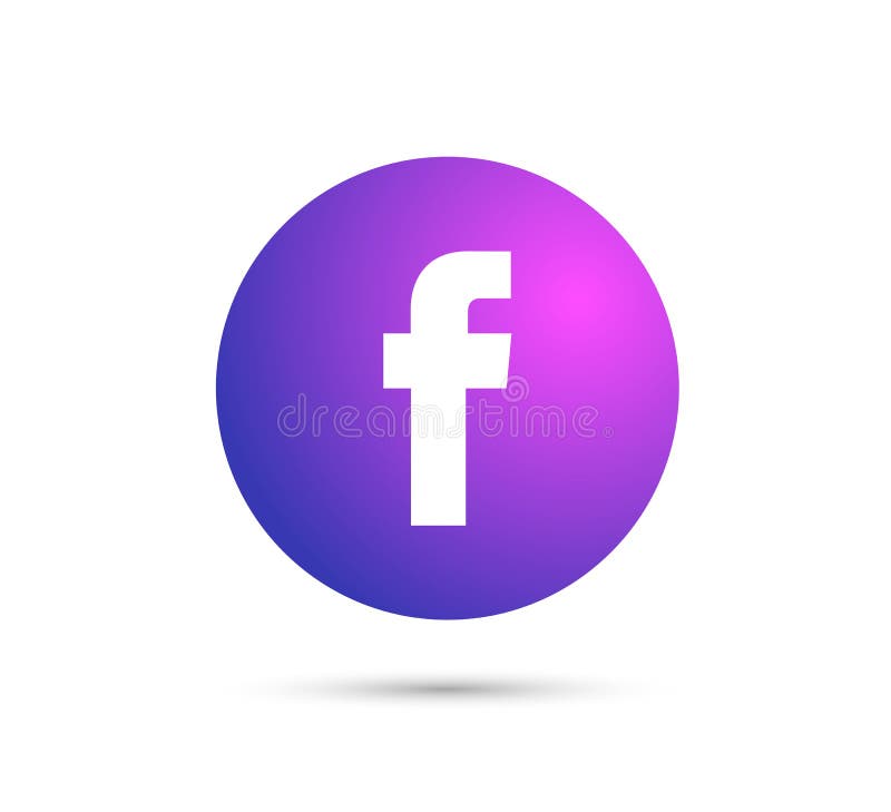 Facebook-embleem met vectorai dossier het rood maakte gekleurd rond stock illustratie Facebook-embleem met vectorai dossier het rood maakte gekleurd rond stock illustratie