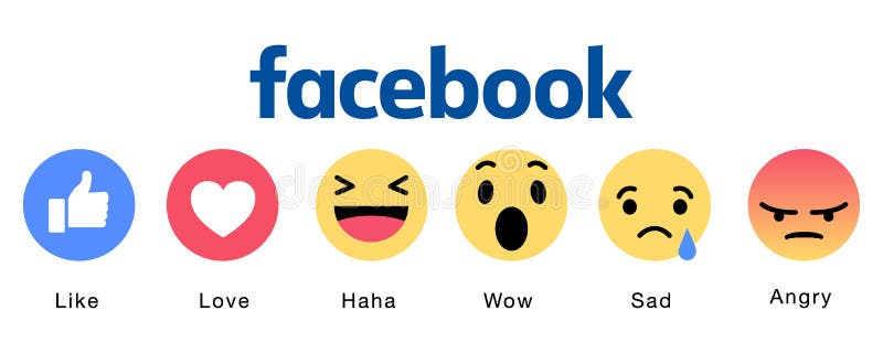 Facebook Emoji ikony ustawiać ilustracji