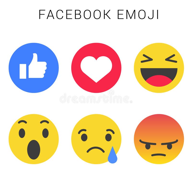 Set of Facebook emoji smiley faces with vector Ai file. easily editable and have white background. high resolution. Set of Facebook emoji smiley faces with vector Ai file. easily editable and have white background. high resolution.