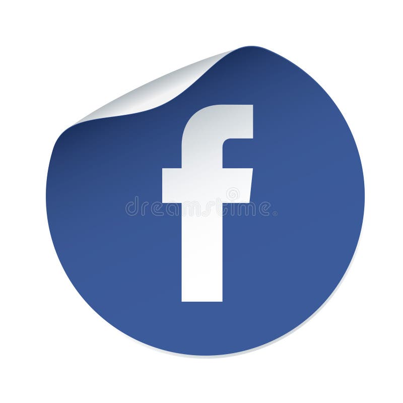 Facebook Icon and Blue Vector Sticker Editorial Stock Photo ...