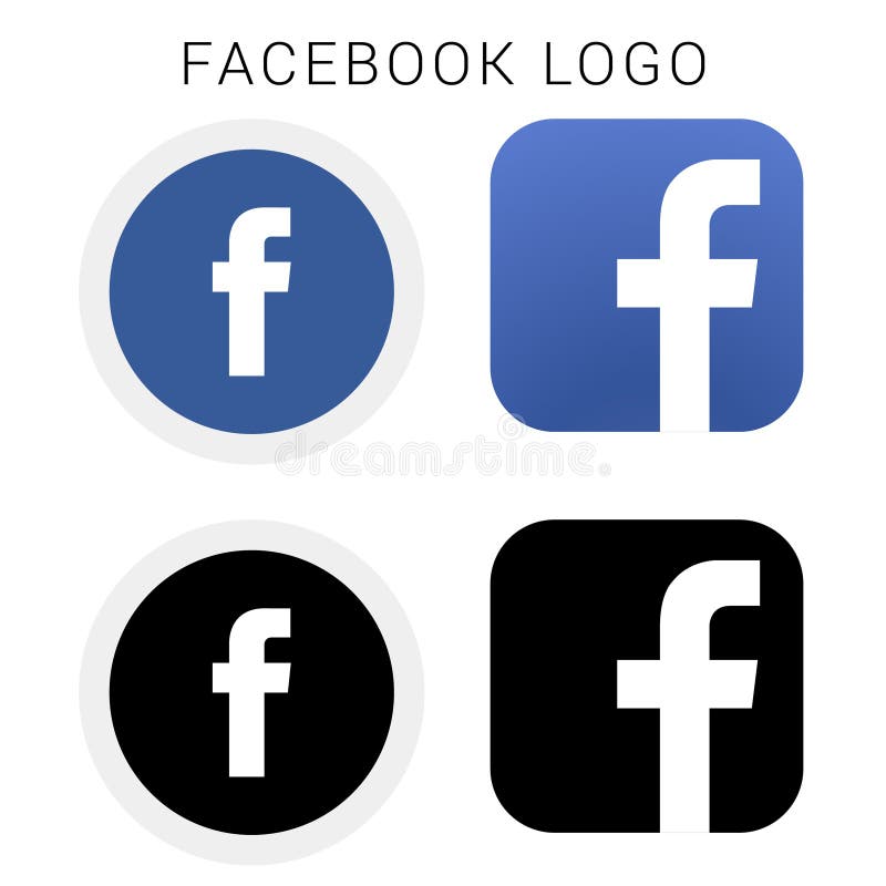 Facebook Icon Logo With Black White And Vector File Editorial Photography Illustration Of Logoes Logo