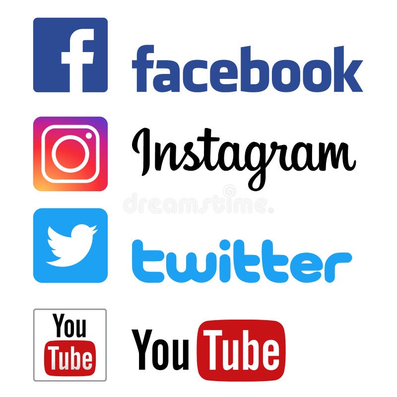 Facebook Whatsapp Twitter And Instagram Logos Editorial Stock Photo Illustration Of Symbol Follow