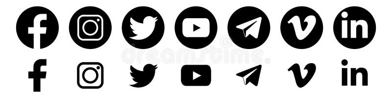 Facebook, Twitter and Other Popular Social Media Website Logos on ...
