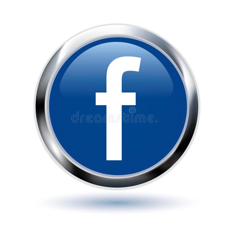 Facebook-knoop royalty-vrije illustratie Facebook-knoop royalty-vrije illustratie