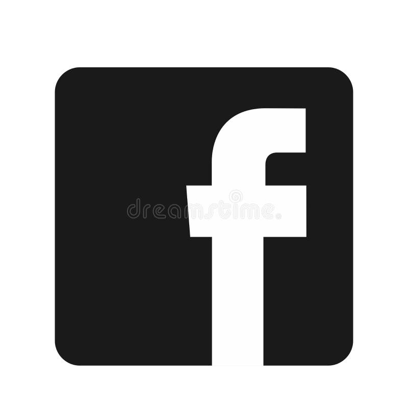 Facebook Logo Icon Vector In Black Illustrations On White Background Editorial Stock Image Illustration Of Community Chat