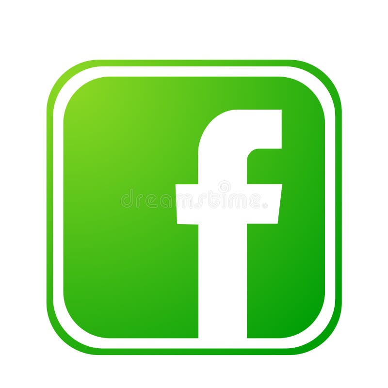 Facebook Logo Icon Vector In Green Illustrations On White Background Editorial Stock Image Illustration Of Banner Igtv