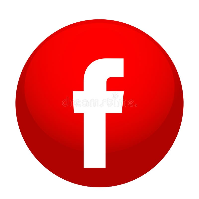 Facebook Logo Icon Vector In Red Illustrations On White Background Editorial Stock Photo Illustration Of Follow Connection