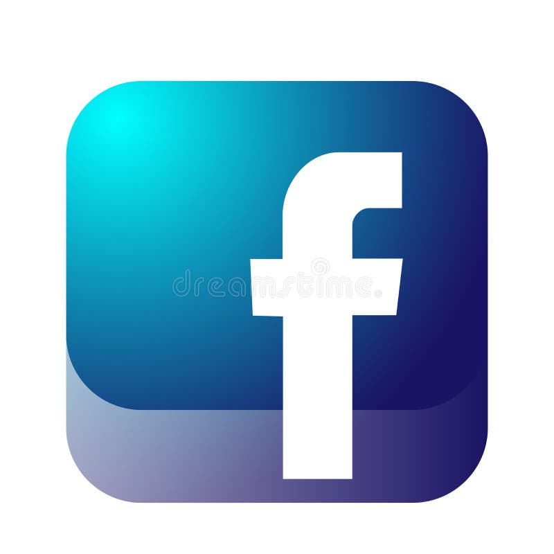 Facebook Logo Icon Vector Illustrations on White Background Editorial ...