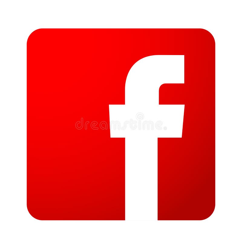 Facebook Logo Icon Vector in Red Illustrations on White Background  Editorial Stock Photo - Illustration of follow, connection: 138902743