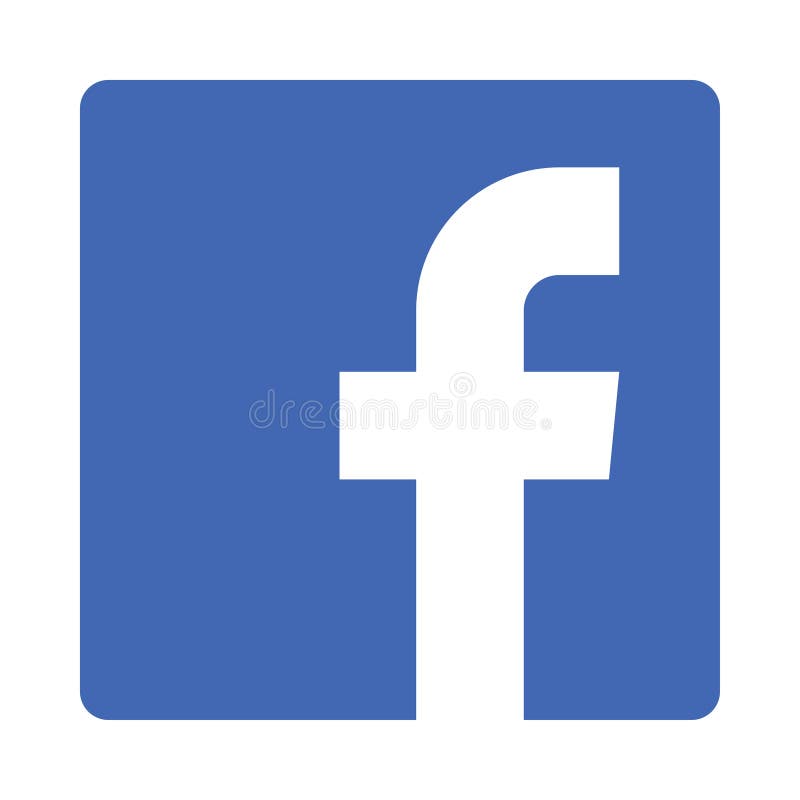 Facebook Letter F Icon Social Media on White Background Vector