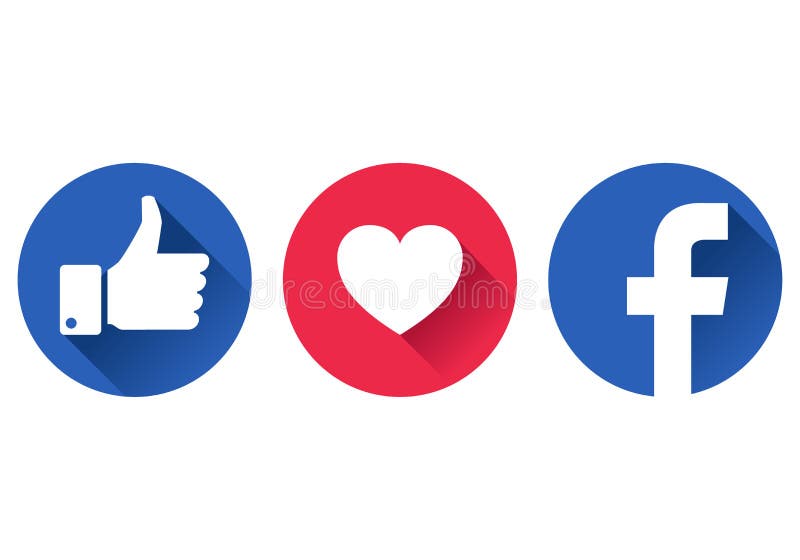 Facebook lubi ikony ilustracja wektor