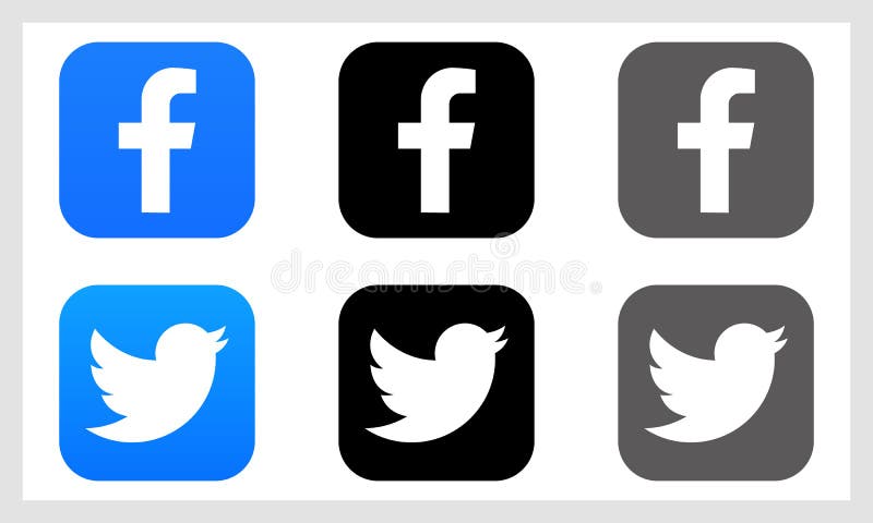 Facebook, Youtube, Twitter Logo. Famous Social Media Logo Icons for ...
