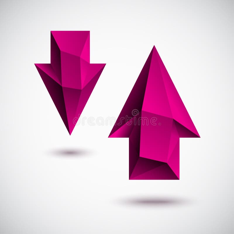 Faced magenta arrow set royalty free illustration Faced magenta arrow set royalty free illustration