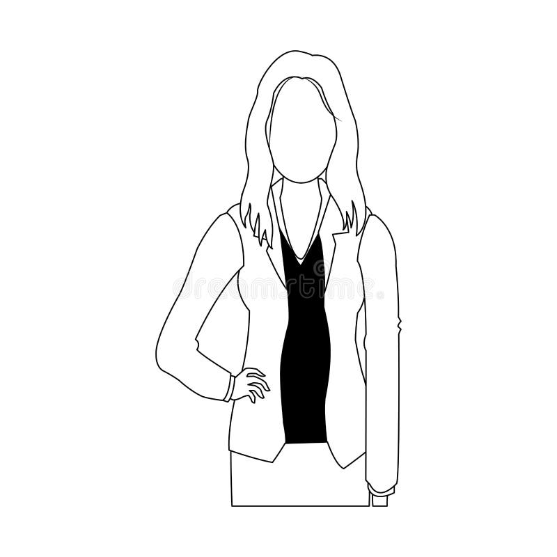 Faceless Business Woman Icon Image Stock Vector Illustration Of Approaching Woman 86993847 