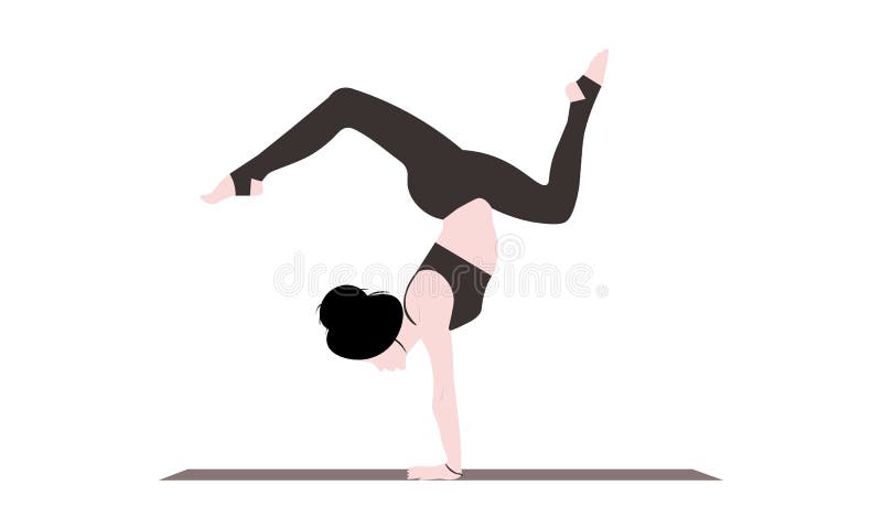 Side View Portrait of Young Adult Sporty Woman Wearing Black Sportswear  Standing in Scorpion Pose, Doing Vrischikasana Exercise, Stock Photo -  Image of body, background: 161080618