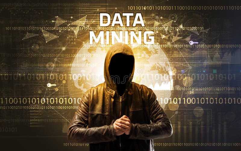 Faceless hacker at work, security concept royalty free stock photo
