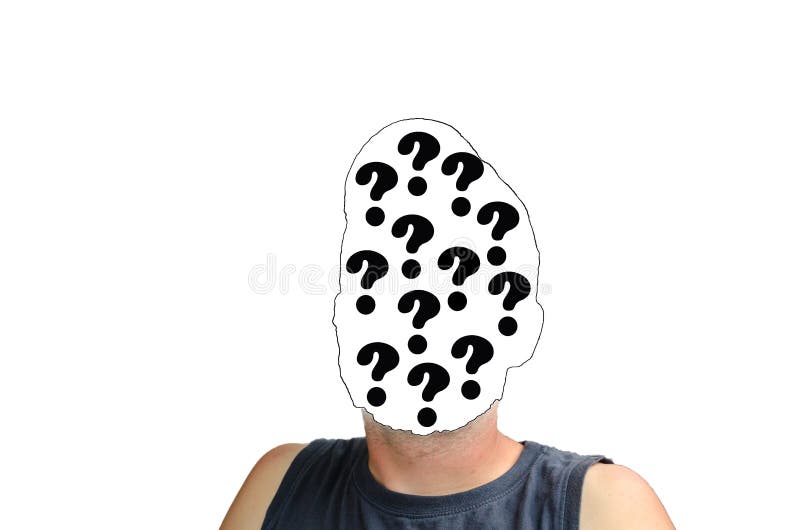 Faceless person with question sign royalty free stock photos Faceless person with question sign royalty free stock photos