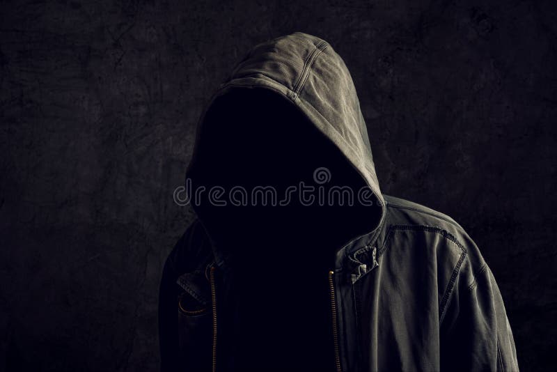 Faceless unrecognizable man without identity