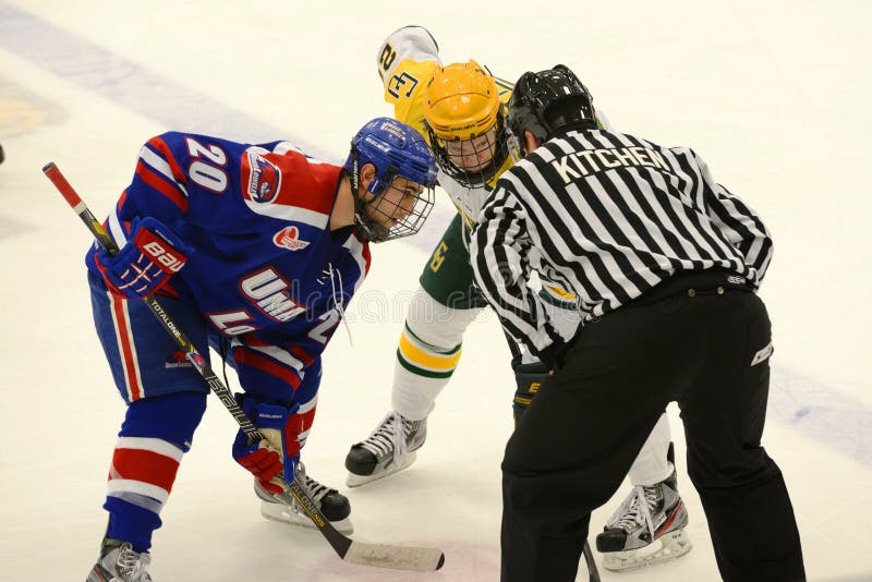 NHL Ice Hockey Faceoff editorial stock image. Image of helmet 13656499