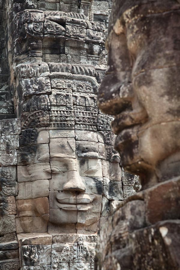 Faces of Bayon temple Cambodia