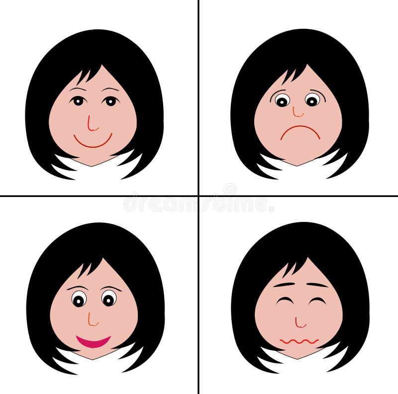 Faces and emotions stock vector. Illustration of laugh - 34534836