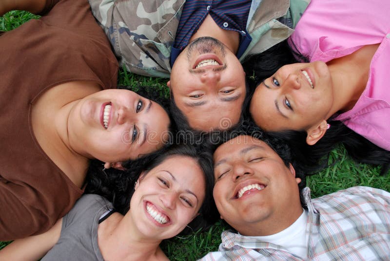 Faces friends hispanic young στοκ εικόνα