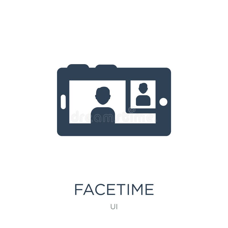Audio. facetime icon in trendy design style. facetime icon isolated on whit...