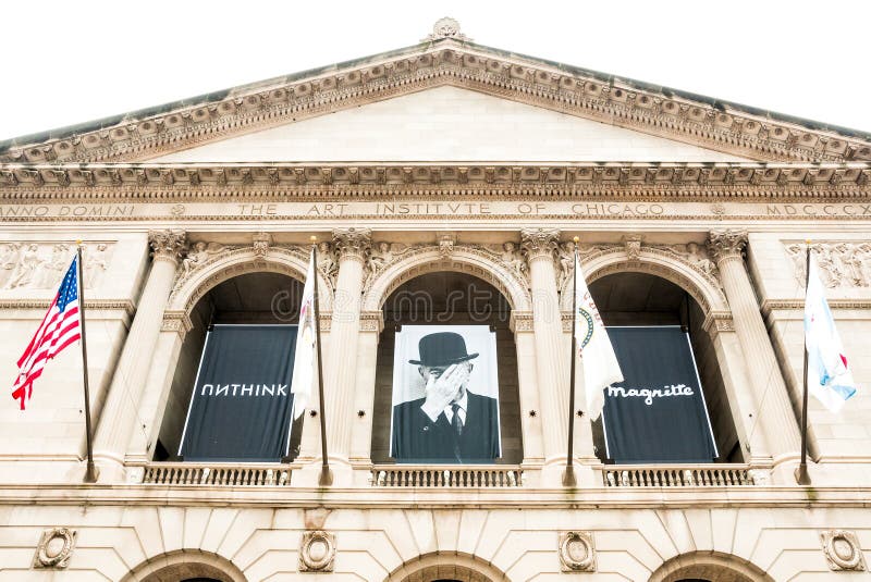 Fachada de Art Institute de Chicago, EUA fotografia de stock Fachada de Art Institute de Chicago, EUA fotografia de stock