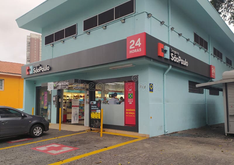 Fachada De Drogaria Sao Paulo Drugstore Fotografía editorial Imagen