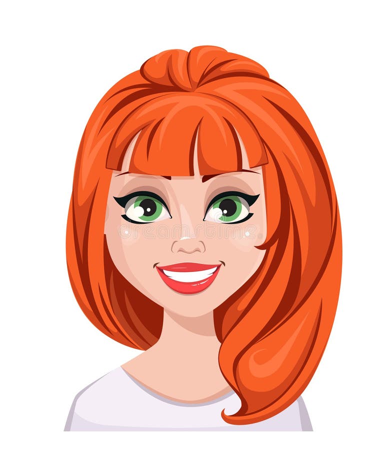 Premium Vector  Avatar of a redhaired woman. portrait of a young