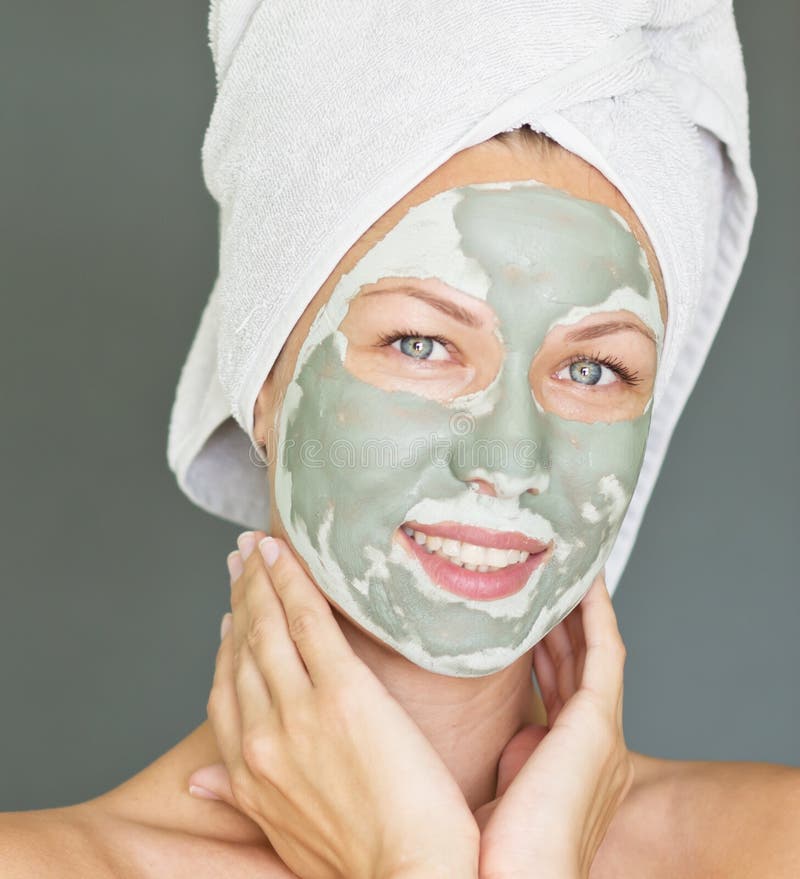 Group Women with Facial Mask. Stock Image Image of beauty, health