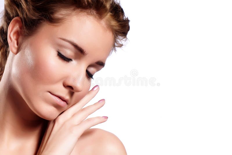 Facial massage isolated