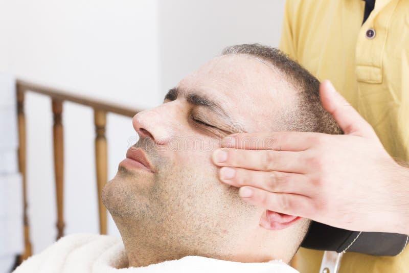 Facial Massage for Man in Barber Shop in Turkey Stock Photo Image of