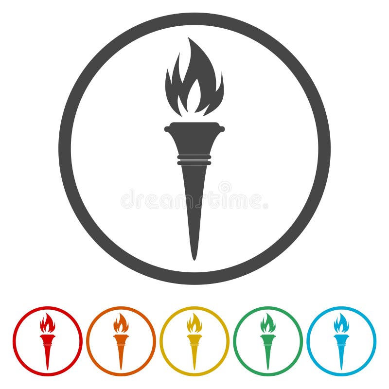 Flamme, Feuer, Vector Beste Flache Ikone Vektor Abbildung
