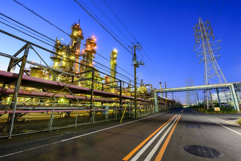 Factories in Japan royalty free stock photography Factories in Japan royalty free stock photography