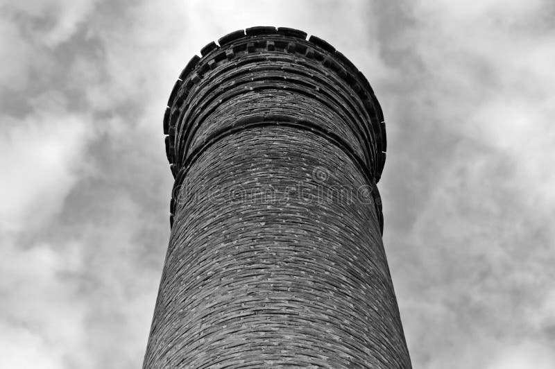 Factory brick chimney royalty free stock photography