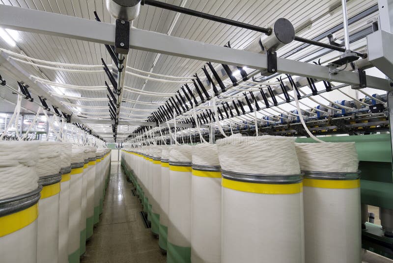 Factory Cotton Spinning Machine Stock Photo Image of technology, engineering 77534886