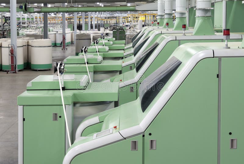 Factory Cotton Spinning Machine Stock Image Image of fabric, textile 77535095