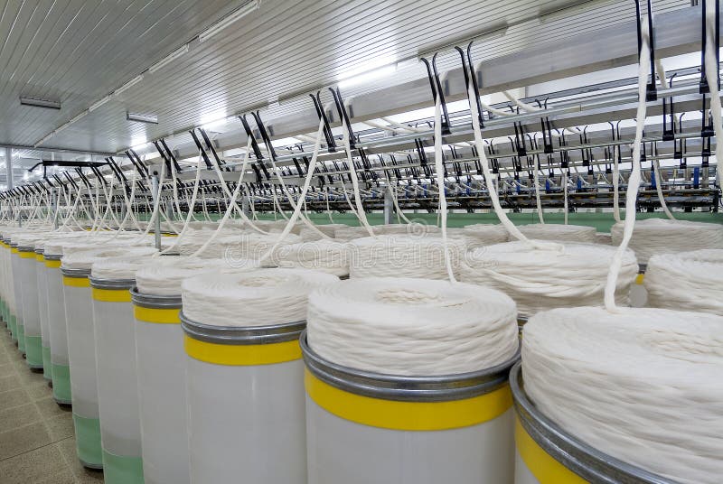 Factory Cotton Spinning Machine Stock Photo Image of production