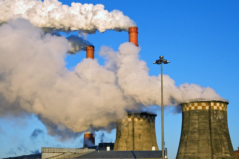 Factory fumes stock photo. Image of electricity, exhaust 17341106