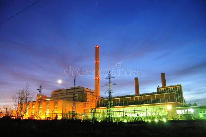 Factory in night
