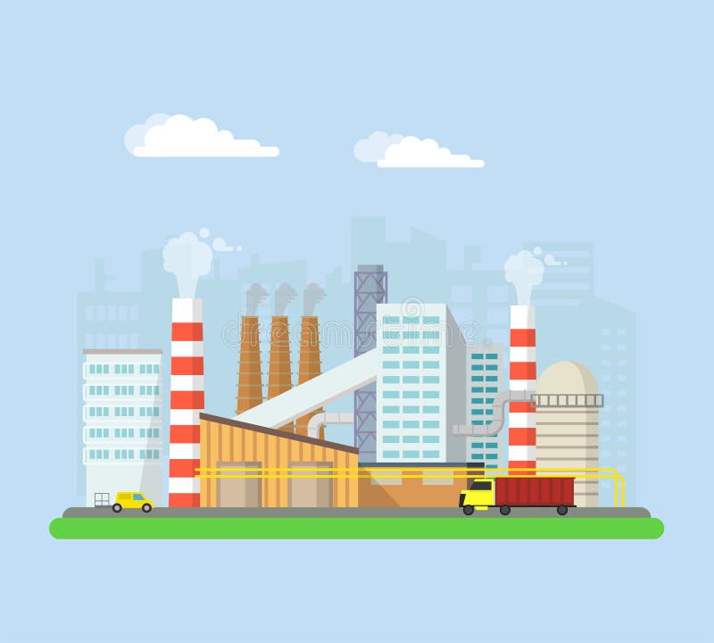 Factory And Facilities Cartoon Icons In Set Collection For Design ...