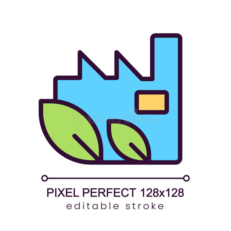 Factory pixel perfect RGB color icon vector illustration