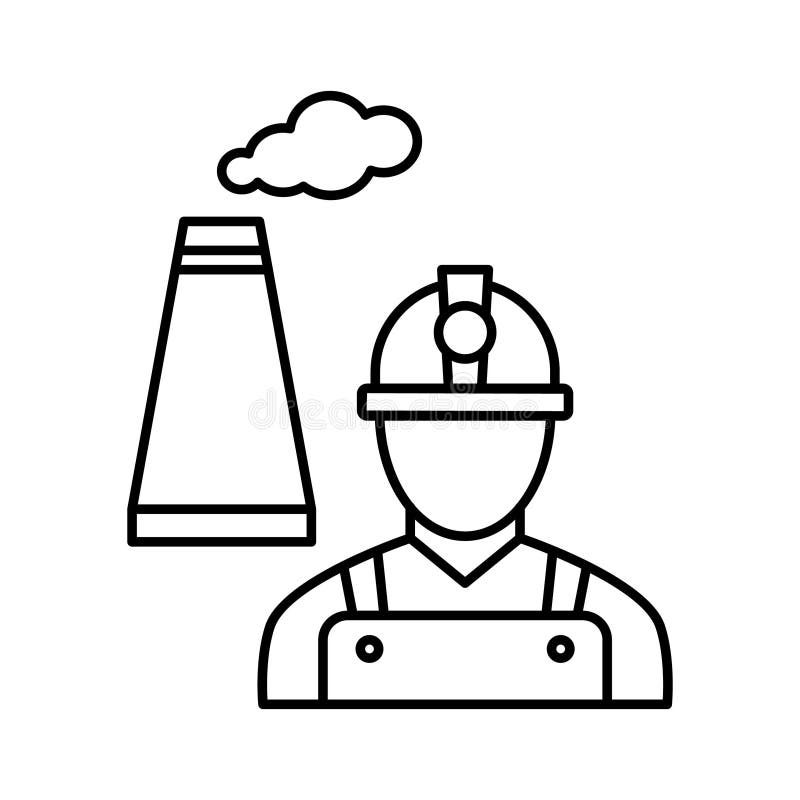 Factory worker Vector Icon which can easily modify or edit royalty free illustration