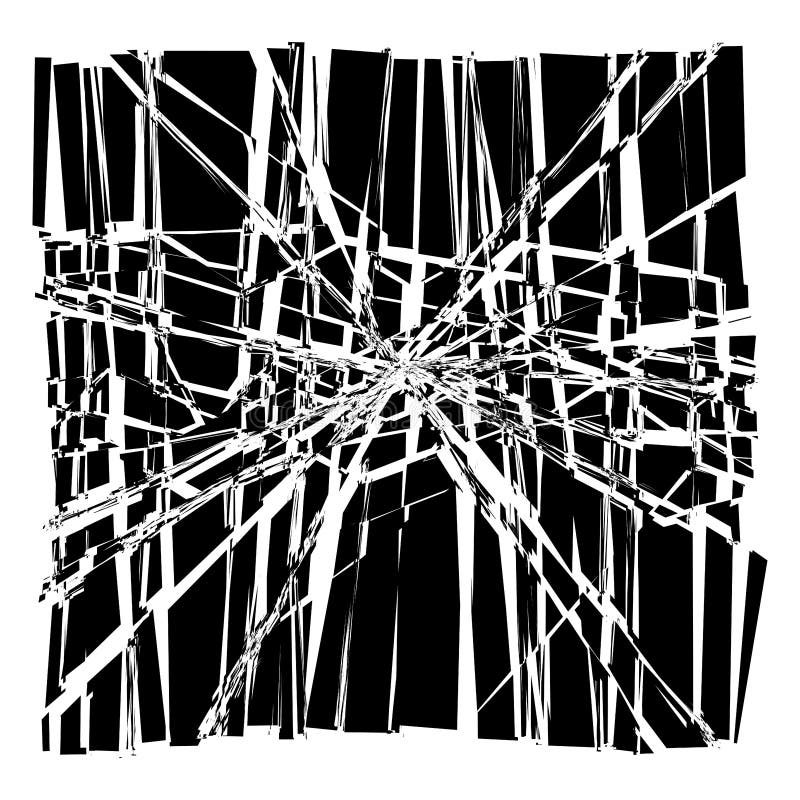 Facture, crack element. Shatter, broken surface texture. Grungy design. Decay, burst splinters illustration stock illustration